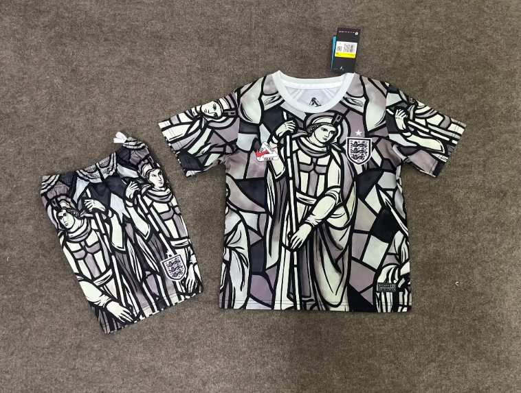 Kids-England 26/27 Special Dark Grey Soccer Jersey